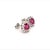 2010s Diamond Rubellite Tourmaline Earrings 14k Gold 1.36 Tcw Certified For Sale - Image 5 of 13