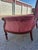Wood Victorian Eastlake Pink, Red Velvet and Carved Walnut Settee For Sale - Image 7 of 7