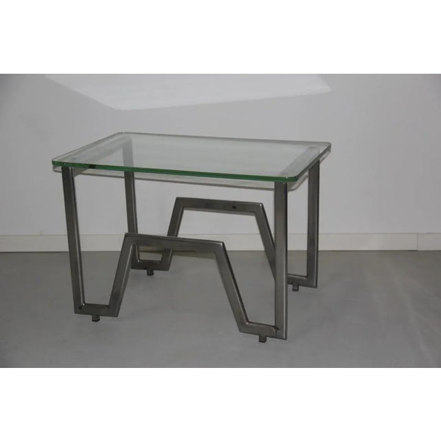 French Rationalist Chromed Metal Table, 1930s For Sale - Image 12 of 12