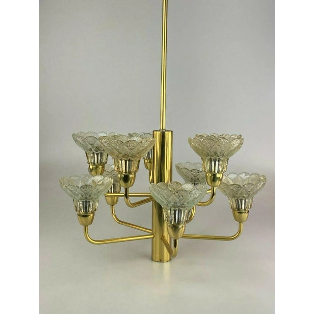 Space Age Glass Chandelier For Sale - Image 9 of 11