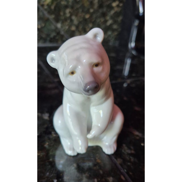 Vintage Mid-Century Lladró Porcelain Polar Bear Figurines - Set of 4 (Jg) For Sale In Palm Springs - Image 6 of 13