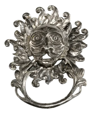 1930s Vintage Silson Silver Plated Brooch Inspired by Durham Cathedral Door Knocker