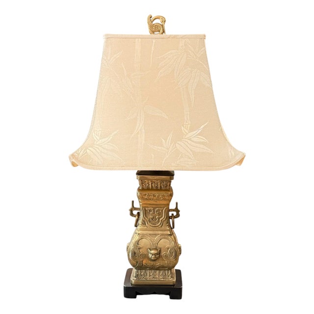 Vintage James Mont Archaistic Chinese Hu Vessel Table Lamp For Sale