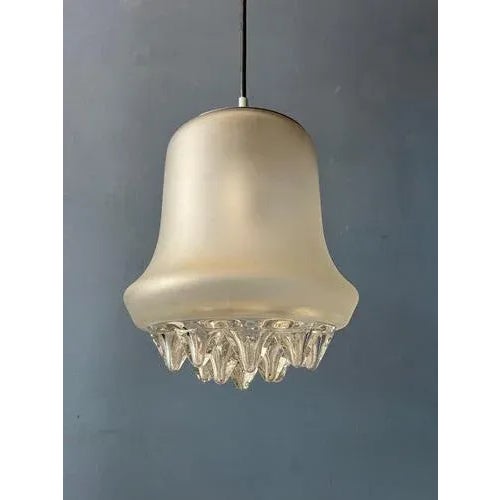 Mid-Century Frosted Glass Hanging Lamp from Peill & Putzler For Sale - Image 11 of 11