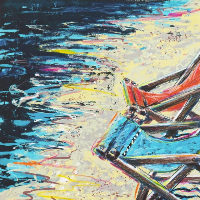'Chairs on the Bay' by Margie Dickson, 1990; California Woman Artist For Sale - Image 10 of 12