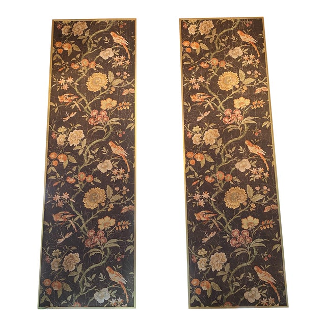 Framed Wallpaper Panels - a Pair | Chairish