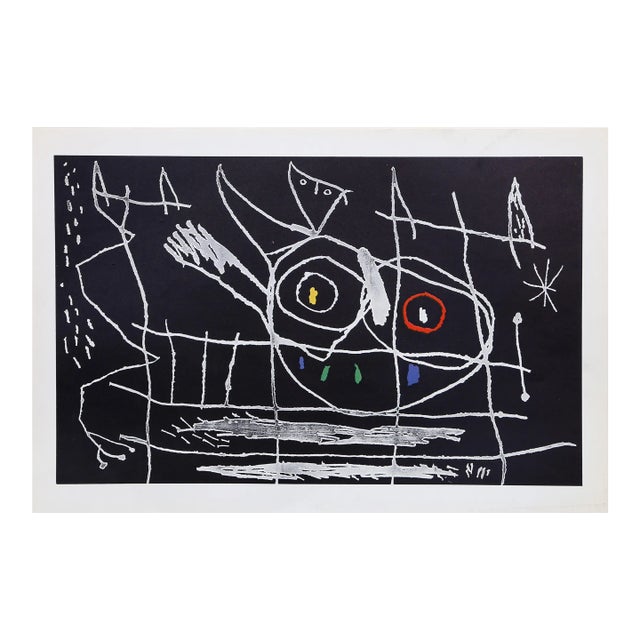 Couple d'Oiseaux III from Indelible Miro, Joan Miro Print For Sale