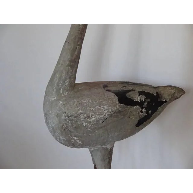 Cast Stone English Garden Heron For Sale - Image 4 of 6