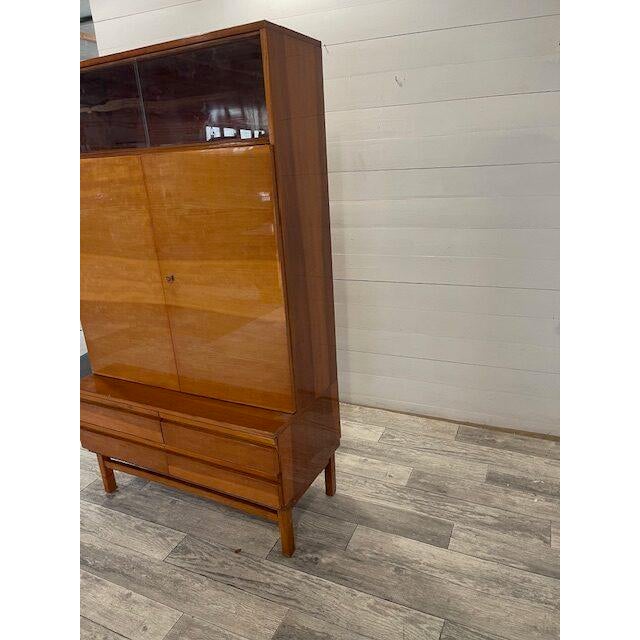 Vintage 2-door closet + glass, 1970 look pics from inside ! dims; h= 172 cm w= 104 cm d= 48 cm vintage 2-door closet +...