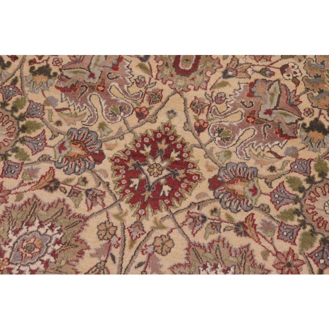 Beautiful Intricate Tabriz Pak-Persian Gold/Green Wool Rug - 9'1'' X 12'5'' For Sale In New York - Image 6 of 9