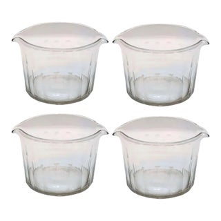 Four English Regency Glass Double-Lip Wine Rinsers For Sale