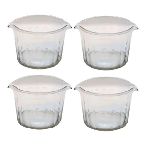 Four English Regency Glass Double-Lip Wine Rinsers