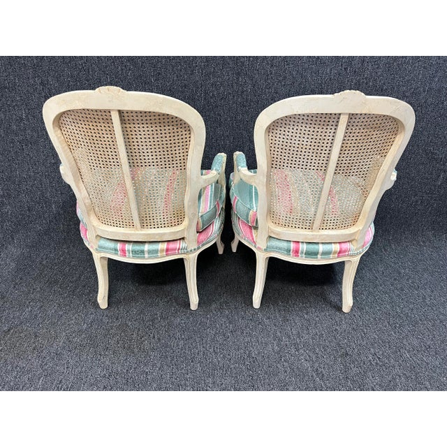 Late 19th Century Louis XV Style Fauteuils Pair For Sale - Image 5 of 12