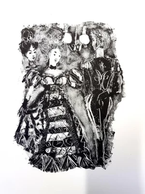 Antoni Clavé - Original Lithograph - For Pushkin's Queen of Spades 1946
