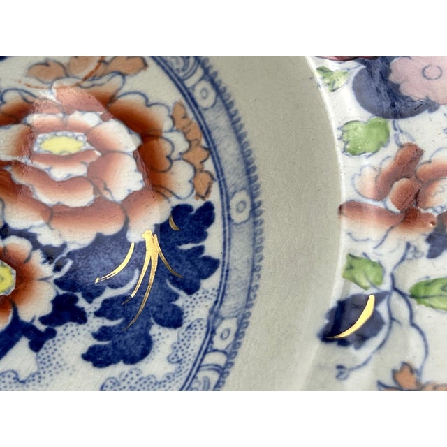 Antique Mason's Ironstone Serving Dish, Imari Chinoiserie, 22k Gold Gilded England 1891 For Sale In San Francisco - Image 6 of 12