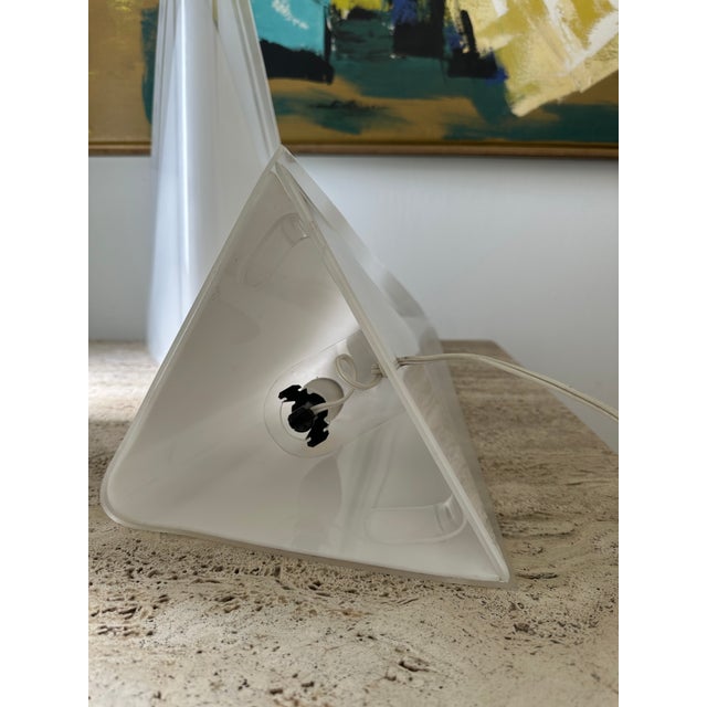 Plastic Lucite Geometric Modern Lamps - Pair For Sale - Image 7 of 8