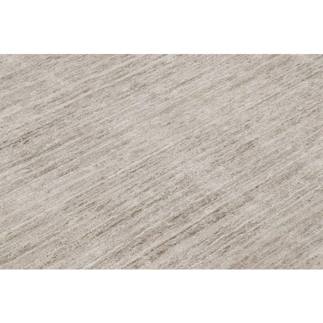 Contemporary Rug & Kilim’s Oversized Textural Rug in Solid Beige and Cream Tones and Striae For Sale - Image 3 of 8