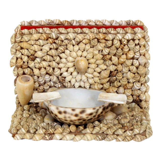 1970s French Souvenir Seashell Desk Organizer For Sale