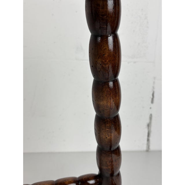 Mid-Century Turned Wood Bobbin Stool in the style of Charles Dudouyt, France, 1950s For Sale - Image 6 of 18