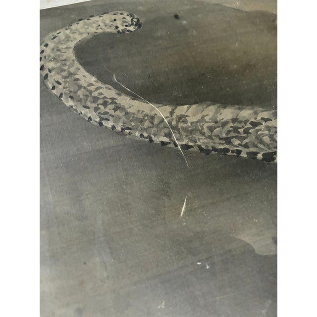 Mid 19th Century Large Dragon Scroll Painting For Sale - Image 16 of 17