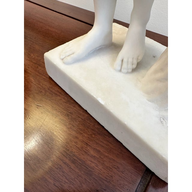 White Antique Neo-Classical Greek Male Marble Sculpture For Sale - Image 8 of 8