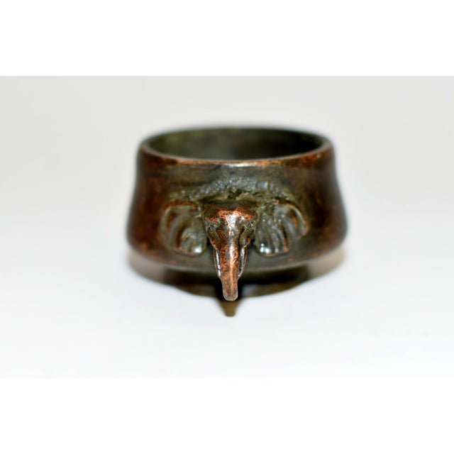 Set of 4 Bronze Antique Mini Incense Burner Chinese Censer For Sale - Image 17 of 18