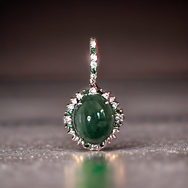 Garnet Tsavorite & Diamond Earrings 14k WG 22.44 TCW Certified For Sale - Image 10 of 13