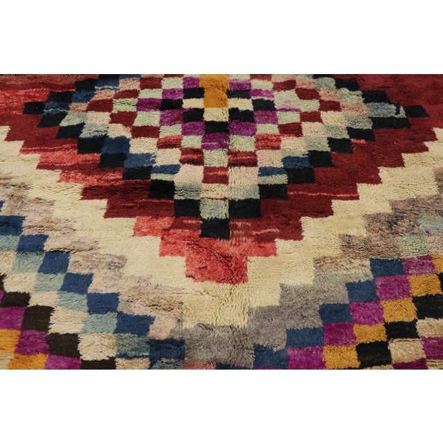 Berber Tribes of Morocco Beni Mrirt Moroccan Rug, 08'09 X 11'01 For Sale - Image 4 of 9