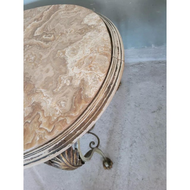 Wrought Iron and Marble Coffee Table For Sale - Image 17 of 18