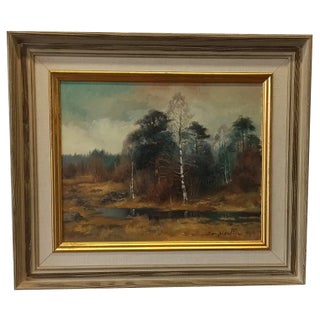 Dan Martin Masell, Forest Landscape, 1970s, Oil on Canvas For Sale