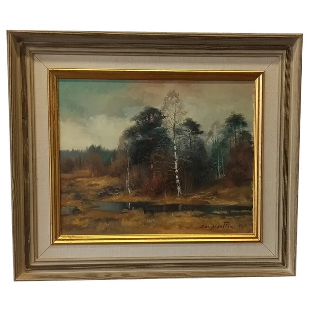 Dan Martin Masell, Forest Landscape, 1970s, Oil on Canvas For Sale
