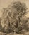 French Early 1900's Antique French Charcoal Bucolic Valley Landscape Scene on Paper With Mat For Sale - Image 3 of 5