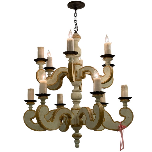 Paul Ferrante Two Tier French Country Chandelier.