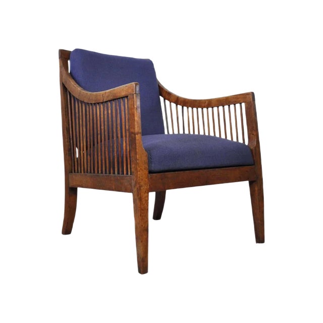 19th Century Danish Walnut Bergère Chair For Sale