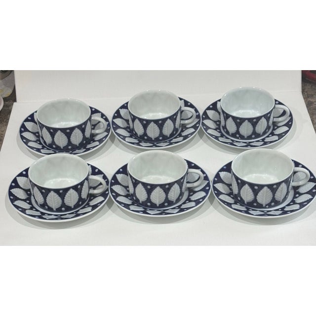 Castro Sargadelos F-73 Six Tea Cup and Saucer Set - 12 Pieces For Sale In Phoenix - Image 6 of 11