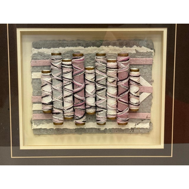 Pink 1980's Mix Media Postmodern Wall Art For Sale - Image 8 of 9