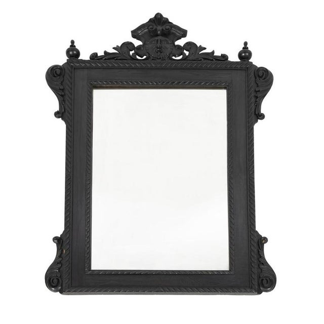 Portuguese Wooden Wall Mirror, 20th Century For Sale - Image 6 of 6