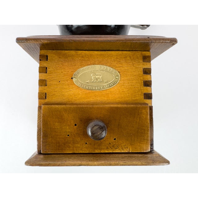 Vintage Peugeot Frères Wooden Manual Coffee Grinder, France For Sale - Image 15 of 16