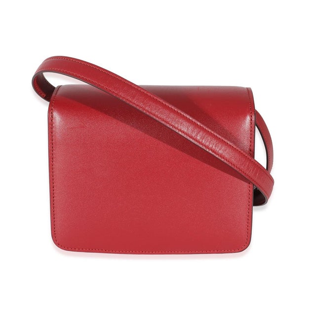 2010s Red Smooth Calfskin Small Classic Box Bag For Sale - Image 5 of 8