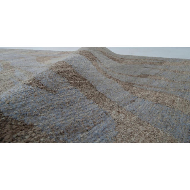 Contemporary Tibetan Shadows Handmade Silk and Wool Rug by Doris Leslie Blau For Sale - Image 4 of 6