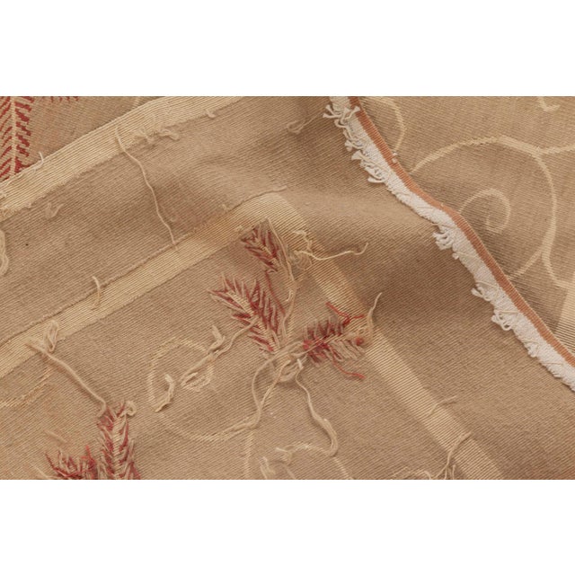 Textile Contemporary Aubusson Beige and Pink Rug by Eric Cohler for Doris Leslie Blau For Sale - Image 7 of 7