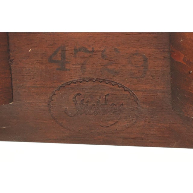 Stickley Chippendale Style Marble Top Mahogany Sofa Table Console For Sale - Image 17 of 18