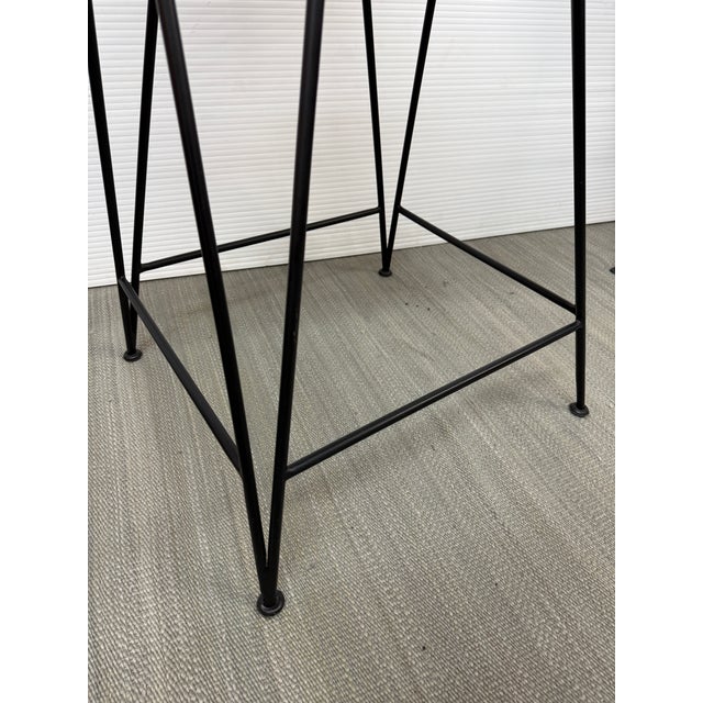 Wood Palecek Hermosa Rattan in/Outdoor Counter Stools, Set of Three For Sale - Image 7 of 12