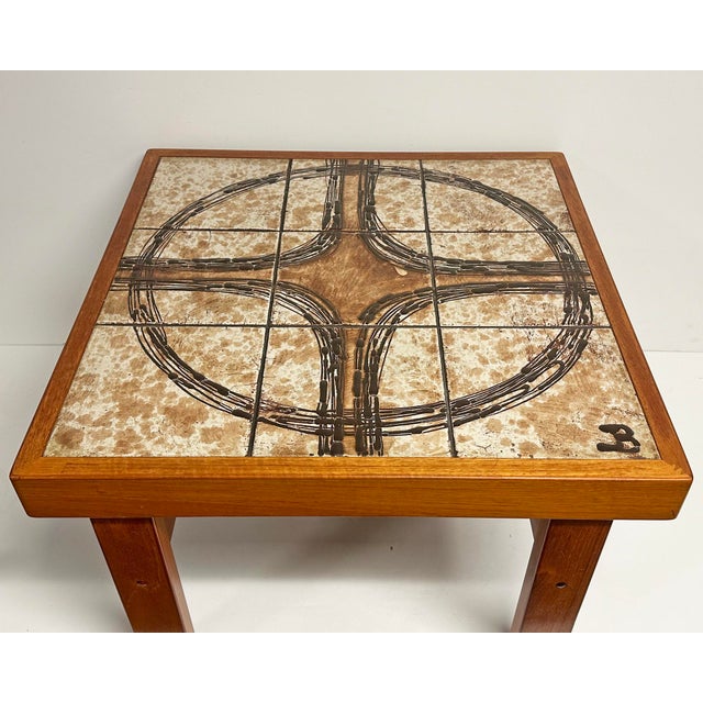 Tile Top Coffee or Side Table by Trioh Denmark For Sale In Indianapolis - Image 6 of 8
