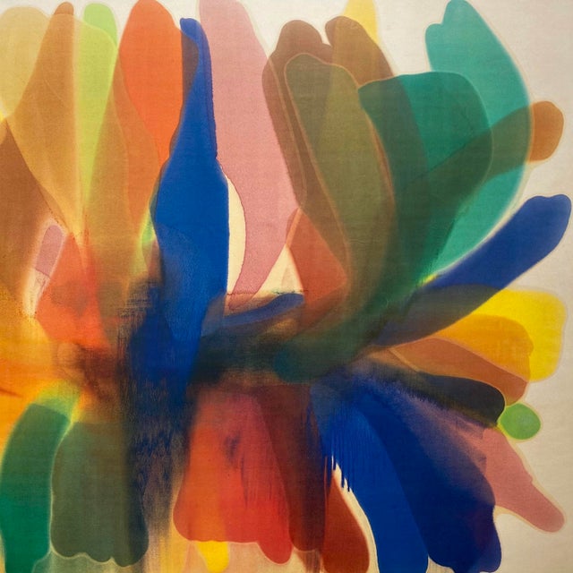 Morris Louis Vintage 1992 Lithograph Print Mid Century Modernist Framed Abstract Expressionist Museum Poster " Point of Tranquility " 1959 For Sale - Image 11 of 14