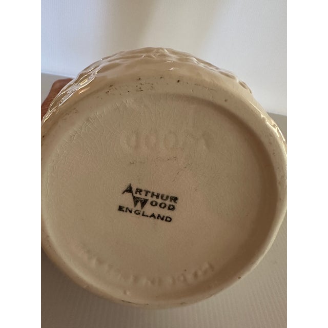 Antique 1920's Arthur Wood & Son England Pitcher Featuring Hunt Scenes and a Horse Head Handle For Sale - Image 9 of 12