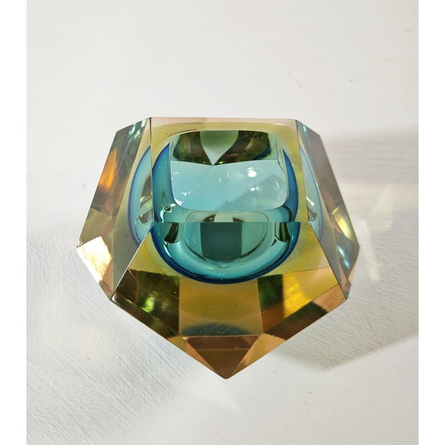 Mid-Century Modern Ashtray in Submerged Glass Murano attributed to Flavio Poli for Seguso, Italy, 1960s For Sale - Image 9 of 18