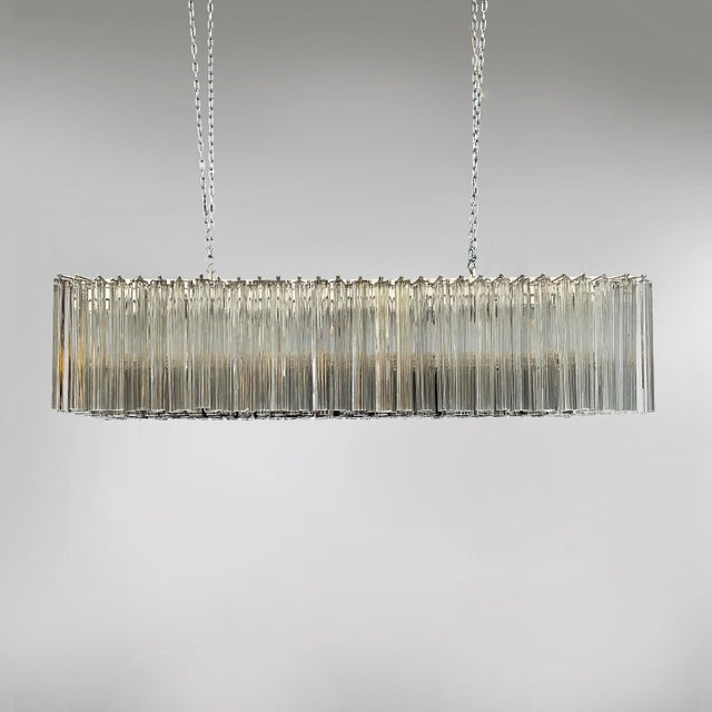 Mid-Century Modern Mid-Century Modern Italian Murano Glass Chandelier attributed to Paolo Venini, 1950s For Sale - Image 3 of 18