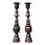 Vintage Turned Wood Candlesticks - A Pair For Sale