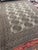 Muted Cloud Grey, Taupe, and Steel Blue Vintage Ersari Elephant Track Organic Wool Rug 8.4 x 11.6 For Sale - Image 4 of 6
